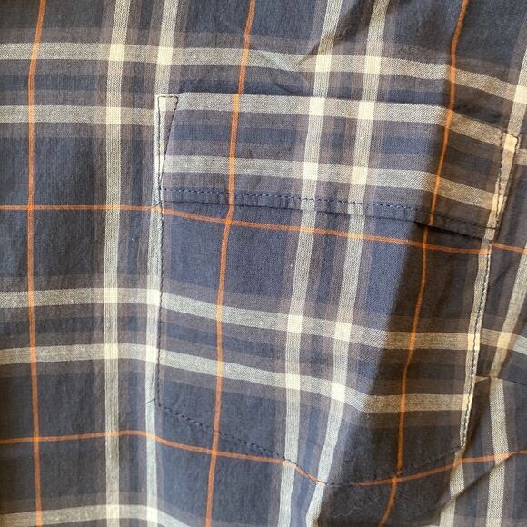 J. Crew Factory the perfect shirt button down plaid navy NWT medium cotton - Picture 4 of 7
